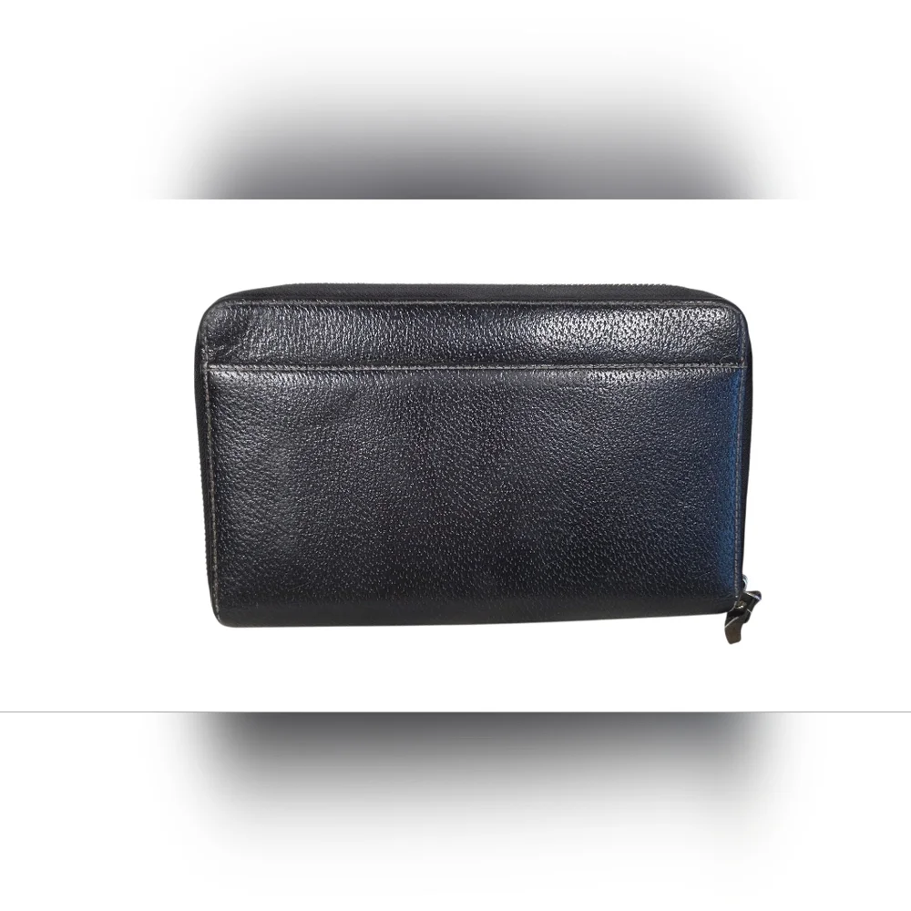Kate Spade XL Black Textured Leather Wallet